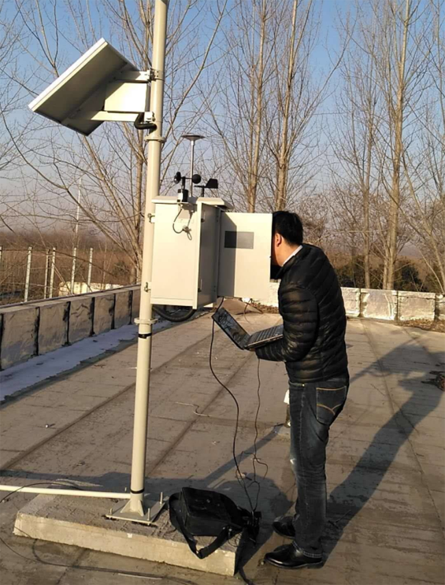 微型空氣站安裝現(xiàn)場(chǎng)