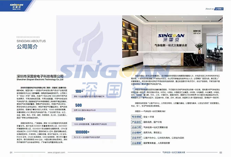 深國安電子氣體檢測儀新版畫冊