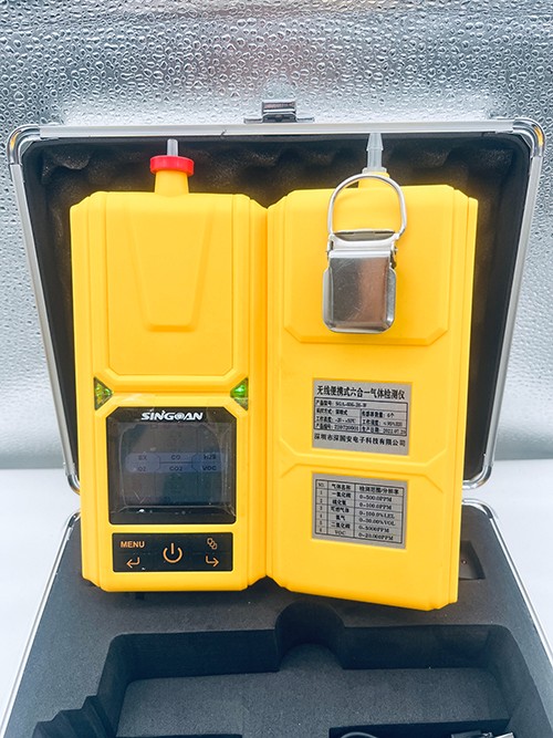 無線便攜式六合一氣體檢測儀